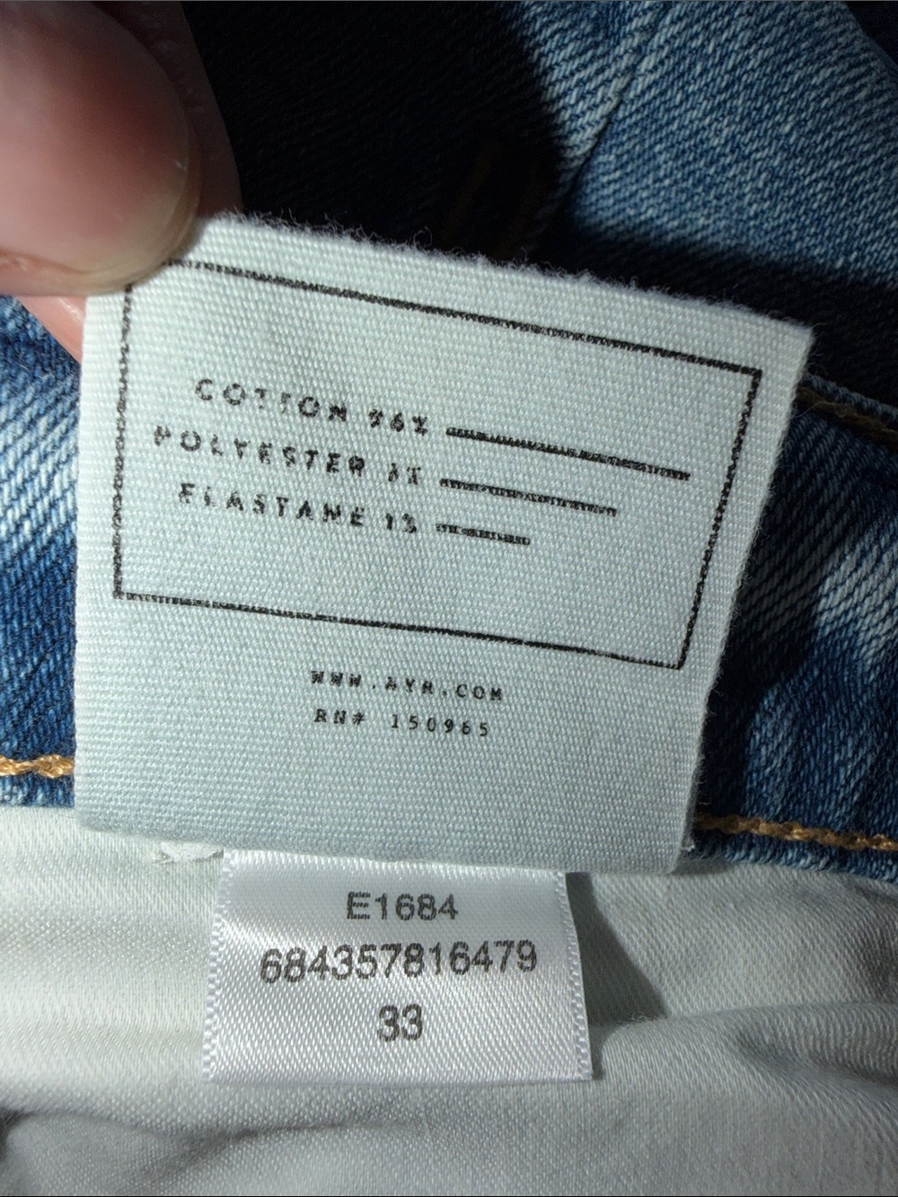 AYR Light Blue Straight Leg Denim Jeans - Picture 7 of 12